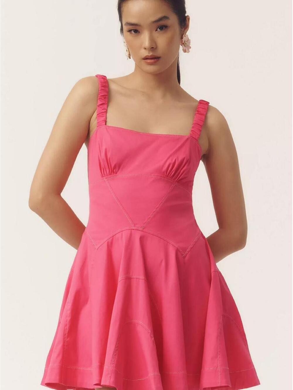 Anthropologie Drop-Waist A-Line Mini Dress